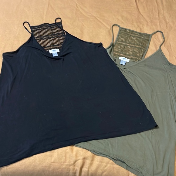 Tops - Lot of 2 Old Navy Lace Racerback Tanks